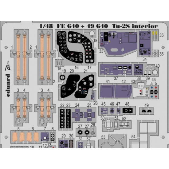 PHOTO-ETCHED SET BIG-ED 1/48 TU-2S, FOR XUNTONG KIT 1/48 EDUARD BIG-4993