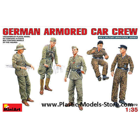 GERMAN ARMORED CAR CREW 5 fig. 1/35 Miniart 35072