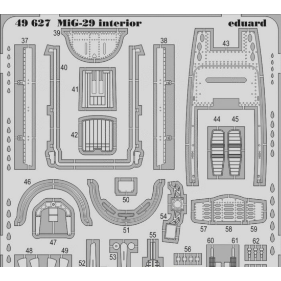 PHOTO-ETCHED SET BIG-ED 1/48 MIG-29, FOR G.W.H. KIT 1/48 EDUARD BIG-4989