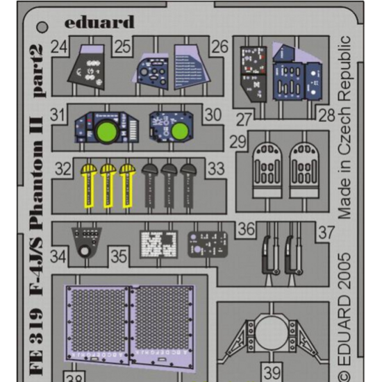 PHOTO-ETCHED SET BIG-ED 1/48 F-4J/S PHANTOM II, FOR HASEGAWA KIT 1/48 EDUARD BIG-4840
