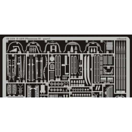 PHOTO-ETCHED SET BIG-ED 1/48 F-4J/S PHANTOM II, FOR HASEGAWA KIT 1/48 EDUARD BIG-4840