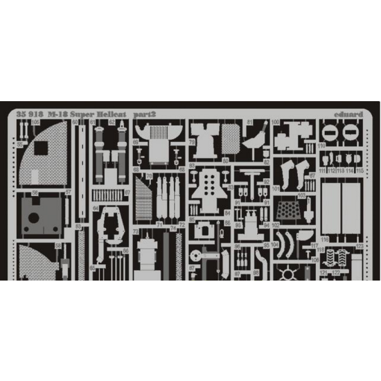PHOTO-ETCHED SET 1/35 M-18 SUPER HELLCAT, FOR ACADEMY KIT 1/35 EDUARD 35918
