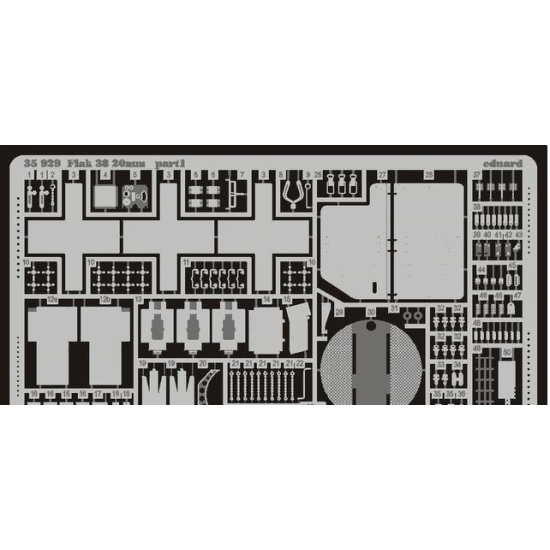 PHOTO-ETCHED SET 1/35 FLAK 38 20MM, FOR TRISTAR 010 KIT KIT 1/35 EDUARD 35929