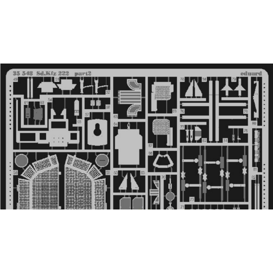 PHOTO-ETCHED SET 1/35 SD.KFZ 222 FOR TAMIYA KIT 1/35 EDUARD 35548