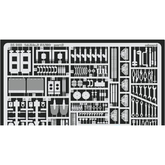 PHOTO-ETCHED SET 1/35 SD.KFZ.9FAMO, FOR TAMIYA KIT 1/35 EDUARD 35383