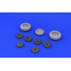 BRASSIN 1/48 ME 262 WHEELS, FOR TAMIYA KIT 1/48 EDUARD 648106