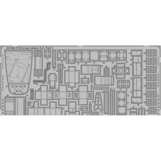 PHOTO-ETCHED SET BIG-ED 1/48 P-61A, FOR G.W.H. KIT 1/48 EDUARD BIG-4967