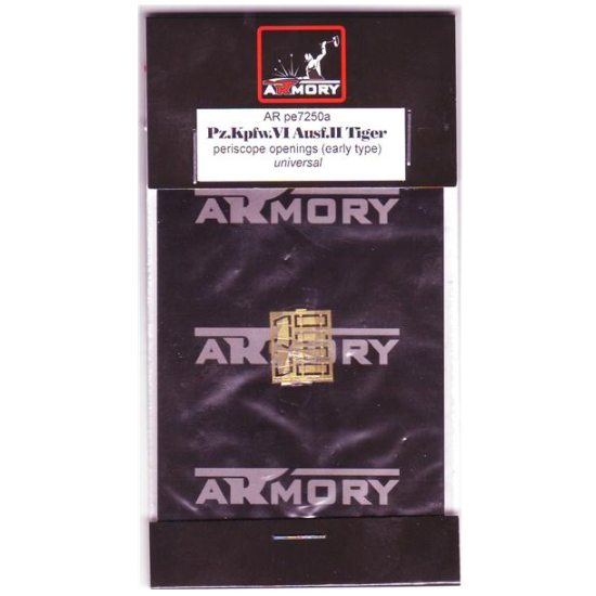 PZ.KPFW.VI AUSF.II TIGER PERISCOPE OPENINGS, EARLY (UNIVERSAL) 1/72 ARMORY PE7250a