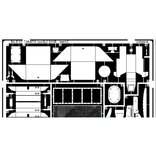 PHOTO-ETCHED SET 1/35 T-34/76 MOD.1942, FOR ZVEZDA KIT 1/35 EDUARD 35270