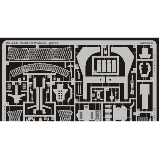 PHOTO-ETCHED SET 1/35 TIGER I LATE, FOR TAMIYA KIT 1/35 EDUARD 35441