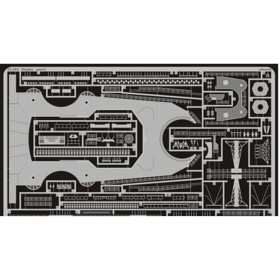 PHOTO-ETCHED SET 1/350 TIRPITZ, FOR TAMIYA KIT 1/350 EDUARD 53004