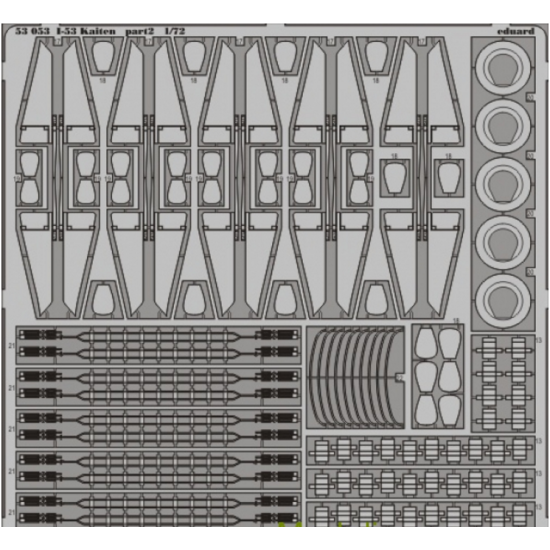 PHOTO-ETCHED SET 1/72 I-53 KAITEN, FOR LINDBERG KIT 1/72 EDUARD EDU-53053