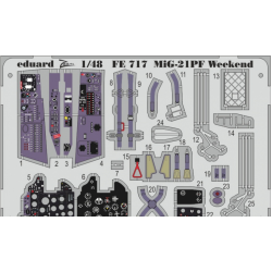 PHOTO-ETCHED SET 1/48 MIG-21PF WEEKEND EDITION, FOR EDUARD KIT 1/48 EDUARD FE717