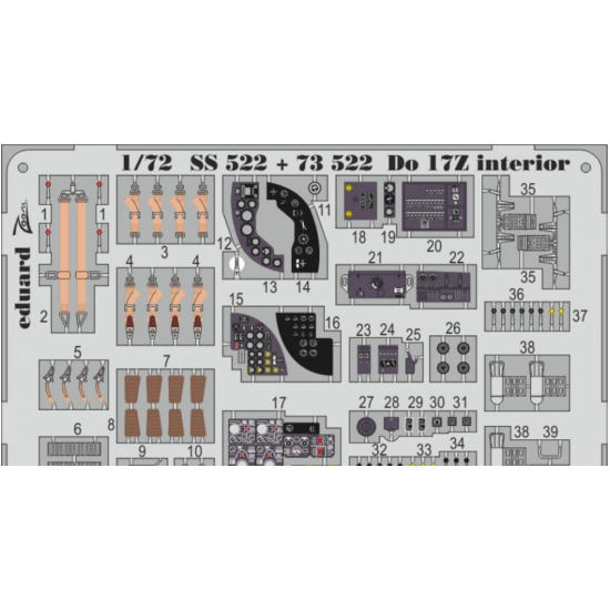 PHOTOETCHED SET BIG-ED 1/72 DO 17Z 1/72 EDUARD BIG-7296