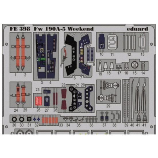 PHOTOETCHED SET 1/48 FW 190A-5 WEEKEND 1/48 EDUARD FE398