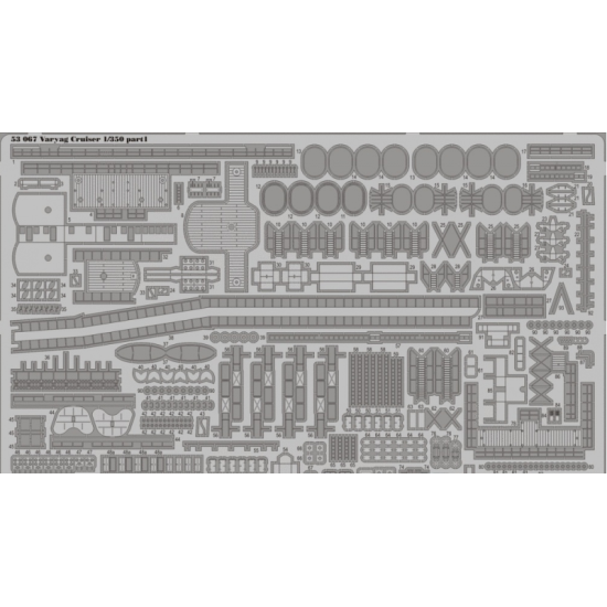 PHOTOETCHED SET VARYAG CRUISER 1/350 EDUARD 53067