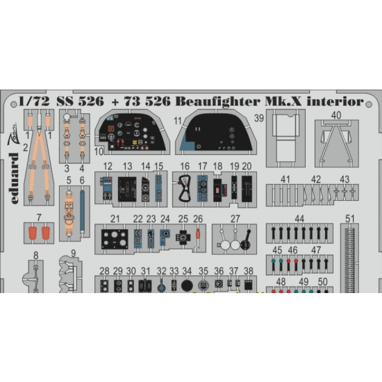 PHOTOETCHED SET BIG-ED BEAUFIGHTER MK.X 1/72 EDUARD BIG-72-100