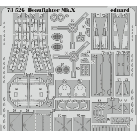 PHOTOETCHED SET BIG-ED BEAUFIGHTER MK.X 1/72 EDUARD BIG-72-100