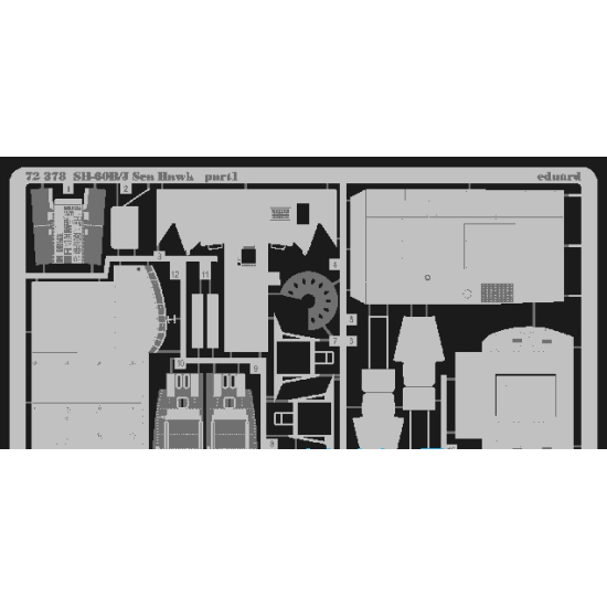 PHOTO-ETCHED SET SH-60B/J SEA HAWK 1/72 EDUARD EDU-72378