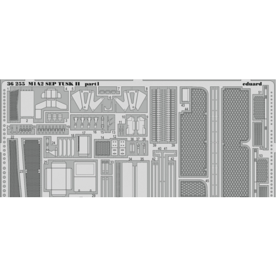 PHOTO-ETCHED SET 1/35 M1A2 SEP TUSK II, FOR TAMIYA KIT 1/35 EDUARD 36255