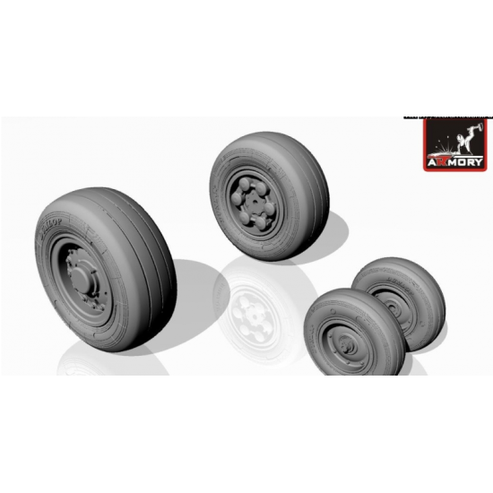 SUKHOJ SU-27/30 WHEELS, EARLY TYPE HUBS 1/72 ARMORY AW72032