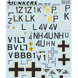 DECAL FOR JUNKERS JU-52 1/72 PRINT SCALE 72-075