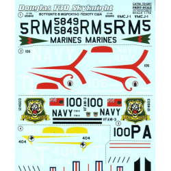 DECAL 1/72 FOR DOUGLAS F3D SKYKNIGHT 1/72 PRINT SCALE 72-087