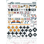 DECAL 1/72 FOR MESSERSCHMITT ME-109 E 1/72 PRINT SCALE 72-021
