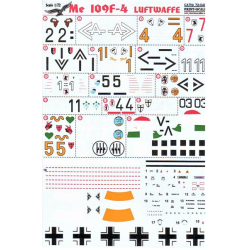 DECAL 1/72 FOR ME 109 F4 1/72 PRINT SCALE 72-049