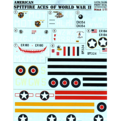 DECAL 1/72 FOR AMERICAN SPITFIRE 1/72 PRINT SCALE 72-064