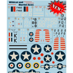 DECAL 1/72 FOR WILDCAT AND MARTLET ACES 1/72 PRINT SCALE 72-066