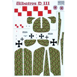 DECAL 1/72 FOR ALBATROS D.III 1/72 PRINT SCALE 72-037