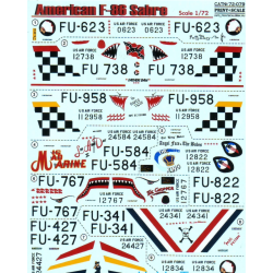 DECAL 1/72 FOR F-86E SABRE 1/72 PRINT SCALE 72-079