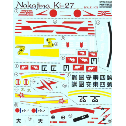 DECAL 1/72 FOR NAKAJIMA KI-27 NATE 1/72 PRINT SCALE 72-080