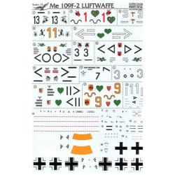 DECAL 1/72 FOR ME 109 F2 1/72 PRINT SCALE 72-048