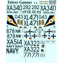 DECAL 1/72 FOR FAIREY GANNET 1/72 PRINT SCALE 72-069