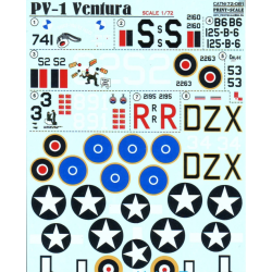 DECAL 1/72 FOR LOCKHEED PV-1 VENTURA 1/72 PRINT SCALE 72-081