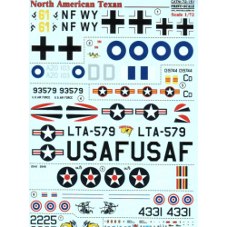 DECAL FOR NORTH AMERICAN T-6 TEXAN 1/72 PRINT SCALE 72-151