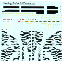 DECAL FOR BOEING-VERTOL 107, PART 3 1/72 PRINT SCALE 72-154