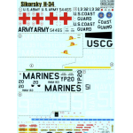 DECAL 1/72 FOR SIKORSKY H-34 1/72 PRINT SCALE 72-088