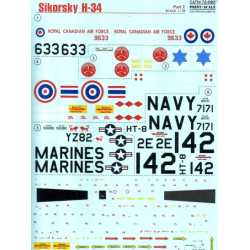 DECAL FOR SIKORSKY H-34, PART 2 1/72 PRINT SCALE 72-092