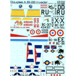 DECAL 1/72 FOR DOUGLAS A-26 INVADER 1/72 PRINT SCALE 72-110