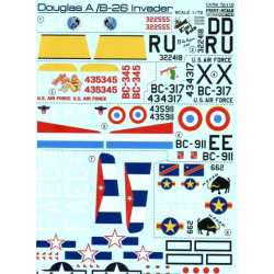 DECAL 1/72 FOR DOUGLAS A-26 INVADER 1/72 PRINT SCALE 72-110