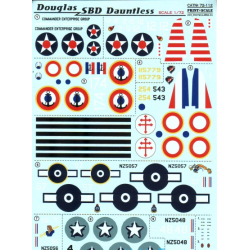 DECAL 1/72 FOR DOUGLAS SBD DAUNTLESS 1/72 PRINT SCALE 72-112
