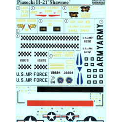 DECAL 1/72 FOR PIASECKI H-21 SHAWNEE 1/72 PRINT SCALE 72-118
