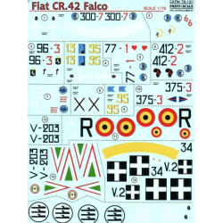 DECAL 1/72 FOR FIAT CR.42 FALCO 1/72 PRINT SCALE 72-121