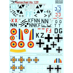 DECAL 1/72 FOR HENSCHEL HS 129 1/72 PRINT SCALE 72-124