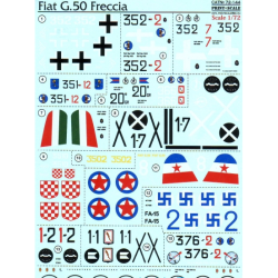 DECAL 1/72 FOR FIAT G.50 FRECCIA 1/72 PRINT SCALE 72-144