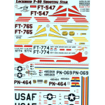 DECAL FOR LOCKHEED F-80 SHOOTING STAR 1/72 PRINT SCALE 72-168