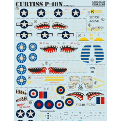 DECAL FOR CURTISS P-40N 1/72 PRINT SCALE 72-175